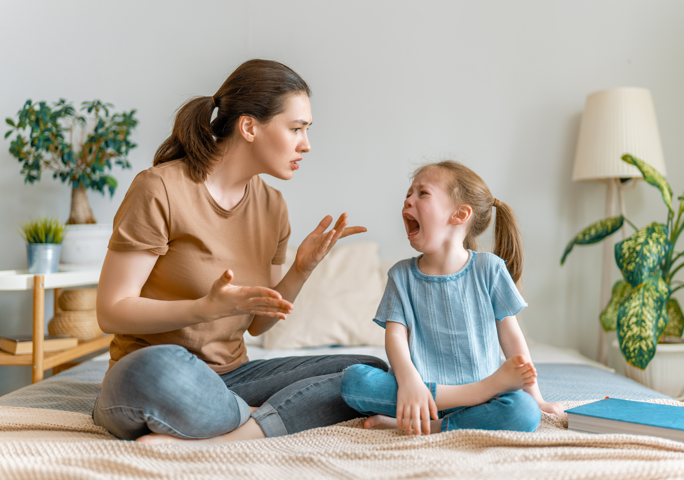 Mother Is Scolding Her Child